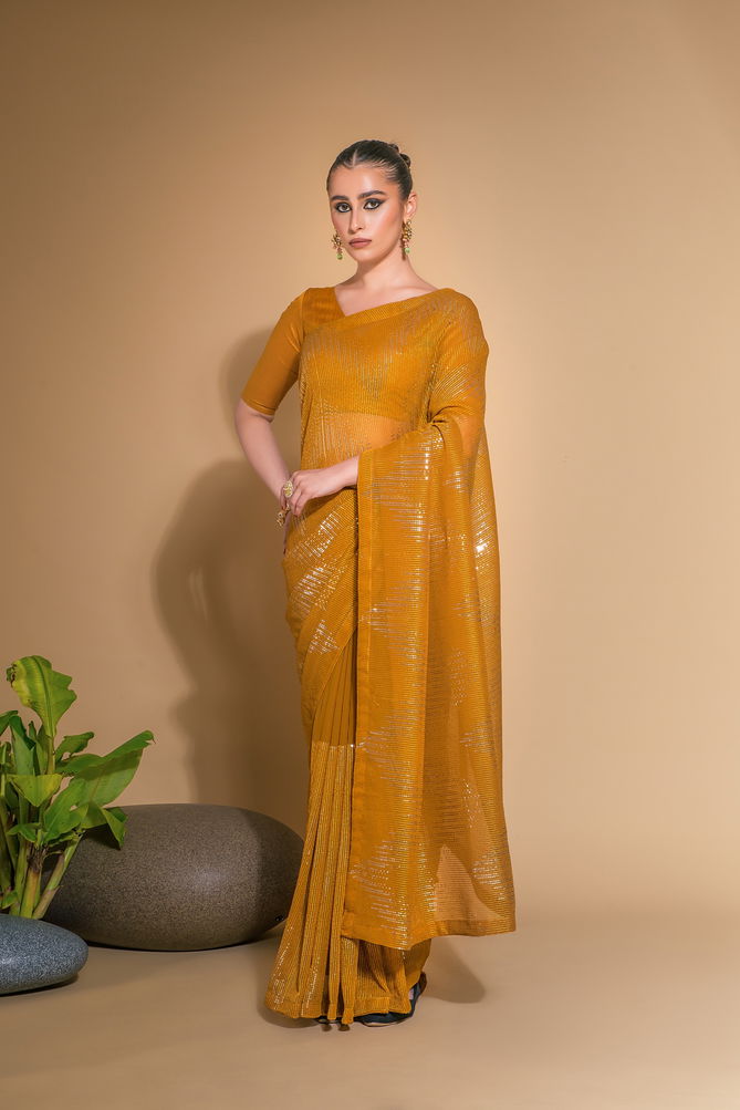 Sc Fancy Sequins Party Wear Sarees Catalog
